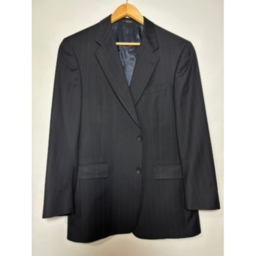 Hart Schaffner Men's 40R Pinstripe Blazer Sport Coat Gold Trumpeter‎ Classic USA